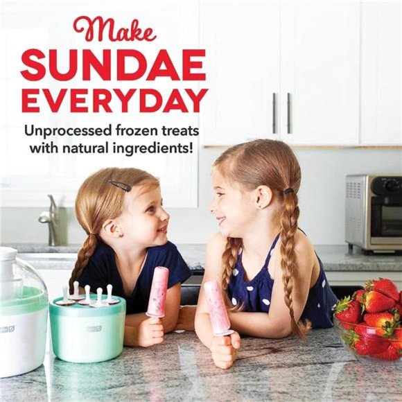 Ice Cream Maker for Gelato, Sorbet, Frozen Yogurt + Ice Pops, with Mixing Bowl - Picture 3 of 5